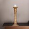 Handmade Mango Wood Pillar Candle Holder Eco-Friendly Walnut Color